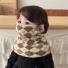 Children's Thick Knit Neck Gaiter Scarf with Ear Loops - Warm, Windproof, and Trendy
