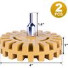 2 Pack Decal Remover Eraser Wheel Adhesive Remover With Adapter 4 Inch Rubber Eraser Wheel For Drill Removes Car Decal Vinyl Tape Graphics Ptripe