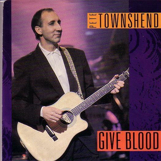7-дюймовая пластинка ПИТ ТАУНШЕНД Give Blood 7995777 ATCO Records 1985 Канада Рок Б/у