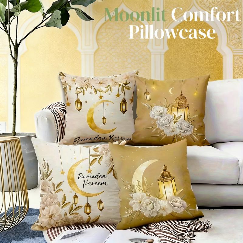 Islamic-Style Soft Zippered Pillow Covers Home Decor Cushion Covers Perfect For Ramadan