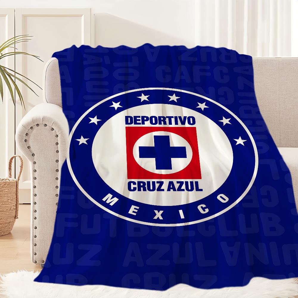 C-Cruz Azul F-Fútbol Club Football Blanket Blanket for Couch Sofa Travel Home Hiking Picni Bed Beding Flannel Blanket gift