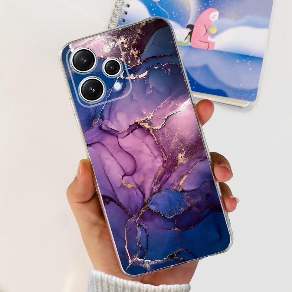 For Xiaomi Redmi 12 12c 4G Case Fashion Flower Dinosaur Soft Phone Cases For Xiaomi Redmi Note 12 Pro 4G Note 12 12s 4G Bumper