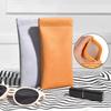 Portable Sunglasses Bag Case Storage Pouch Soft PU Leather Waterproof Bag Simple Lipstick Headphone Cable Storage Bag