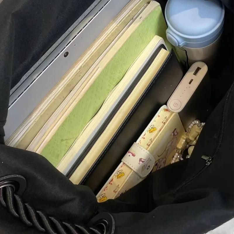 Large Capacity Tote Bag, Thick Rope Bag, Messenger Bag, Versatile Commuting Fashion One Shoulder Crossbody Bag Women's Bag