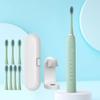 Smart Electric Sonic Toothbrush USB Rechargeable Ultrasonic Tooth Brush Waterproof for Adults 4/6/8 Replacement Head Storage Box