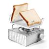 Bread Toaster Stand Folding Grill for Campfire & Picnics Adjustable Barbecue Stainless Steel Camping Toaster Holder Rack