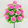 Artificial Carnation Realistic 18 Head Fake Silk Flower UV Resistant Wedding Party