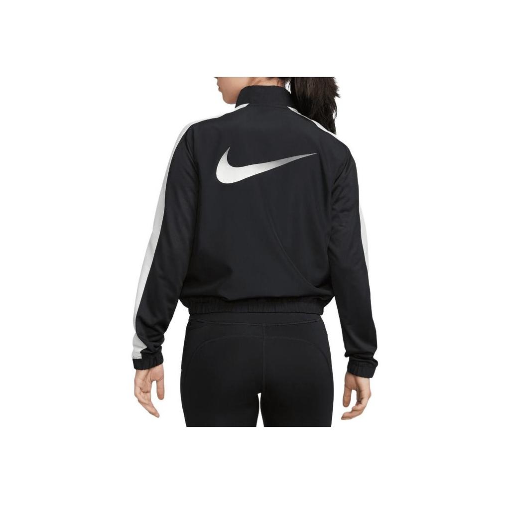 Nike Striped Logo Casual Sport Jacket Women Outerwear Black DX1038-010