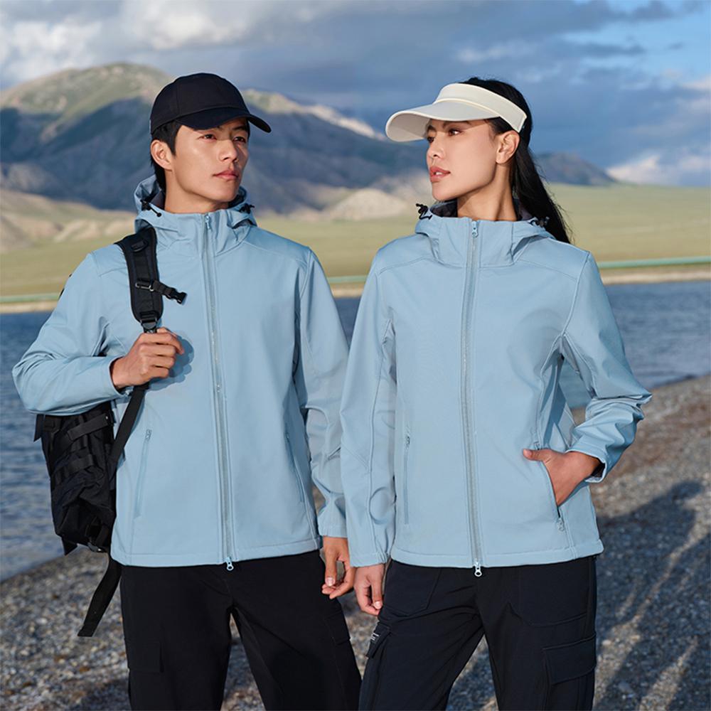 Осень-зима легкая куртка с капюшоном из мягкой ткани, модная теплая куртка для мужчин и женщин, парное пальто, ветрозащитное водонепроницаемое для отдыха на открытом воздухе, для бизнеса