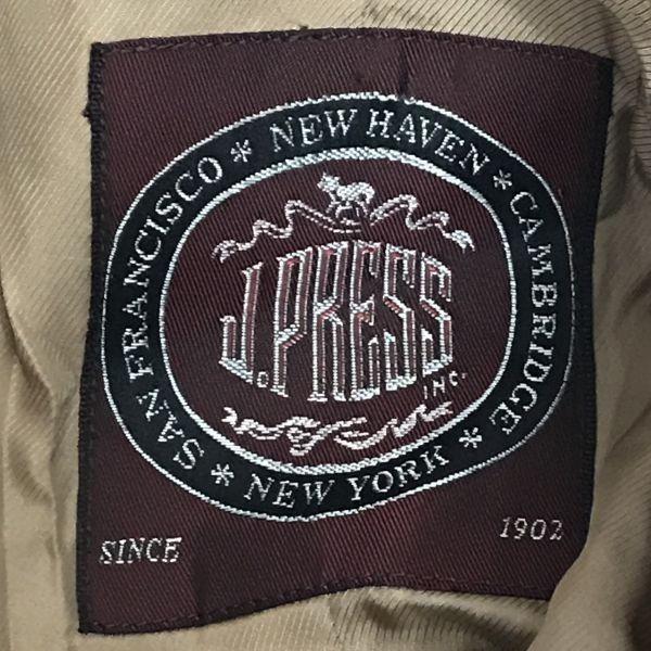 J.PRESS / Шерстяное длинное пальто-бушлат / Верхняя одежда [Женский M Прибл.]. / Бежевый] Двубортный / Подкладка из купры / Премиальная ткань(ИСПОЛЬЗОВАЛ)