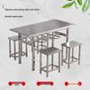 Stainless Steel Dining Table & Stool Set for Canteens