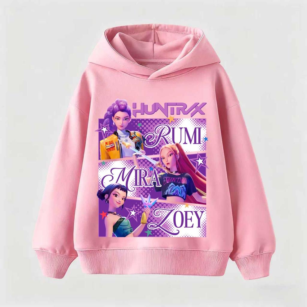 2025 K-pop Истребители демонов Худи Модный Руми Свитшот Пуловер Милый С длинным рукавом Осень Девушки Мультяшный Y2K Худи Спортивная одежда