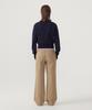 COVERNAT WOMAN Cooper Logo Round Neck Knit Navy