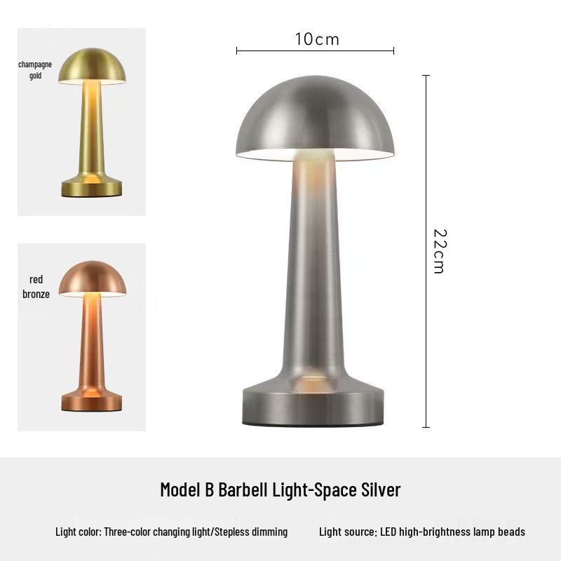 Retro LED Touch Table Lamp - USB Rechargeable for Bedside, Dining, Bar, and Desktop Atmosphere