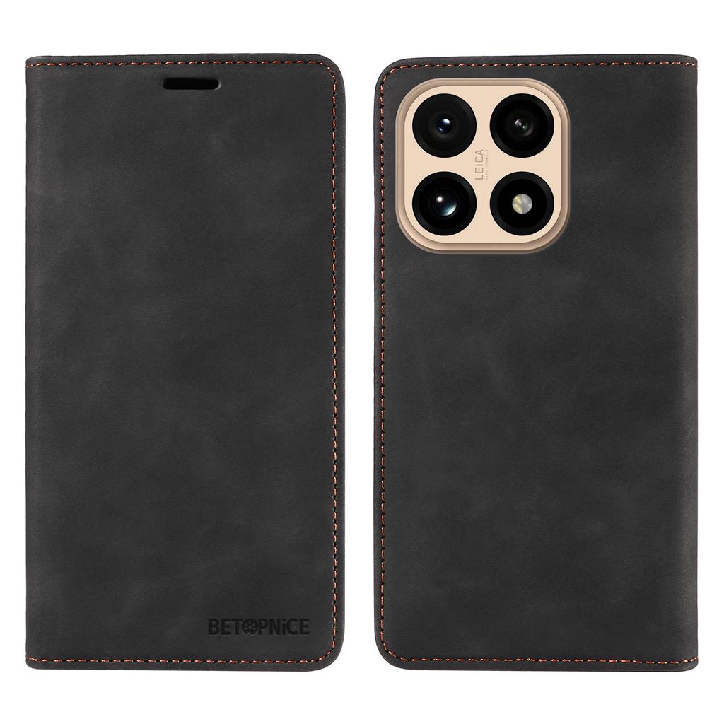 Для Xiaomi 15T Чехол BETOPNICE Магнитная застежка RFID-блокирующий кошелек Подставка Кожаный чехол для телефона