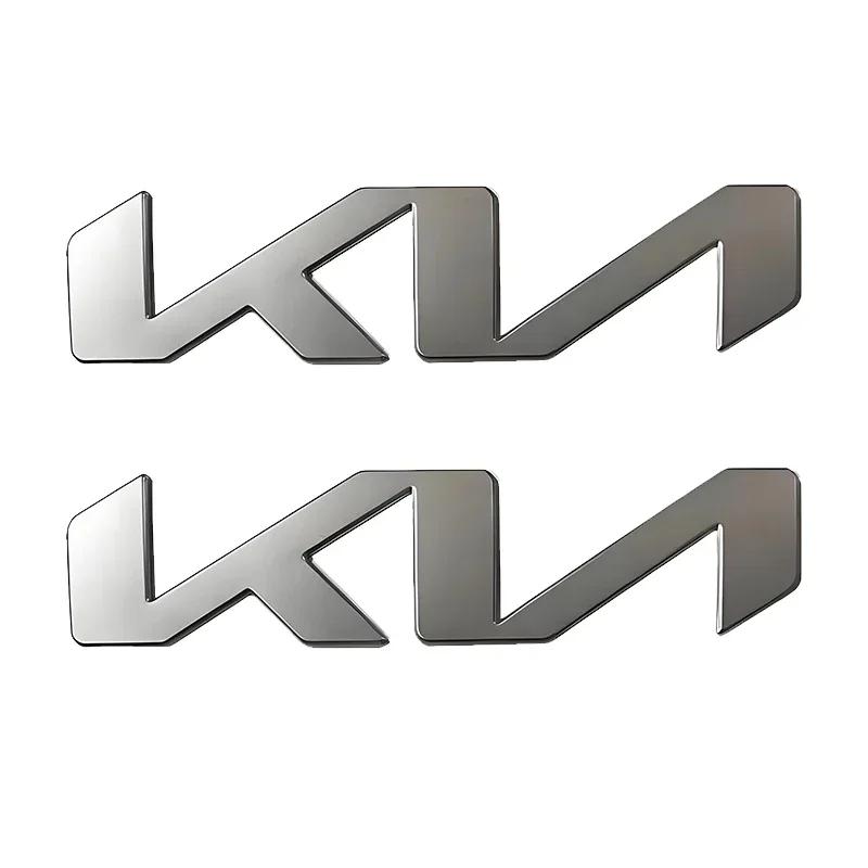 AHO1 2Pcs Car Front Head Hood Bonnet Emblem Rear Trunk Logo Stickers KIA K9 Sportage Niro K5 Carnival EV6 EV9 EV3 K8 Stinger