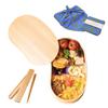 Обертка для бенто Magewappa Bento Box Набор для начинающих Деревянная одноярусная коробка для бенто из натурального дерева Magewappa Bento Lunch Box Стильная и милая для мужчин и женщин