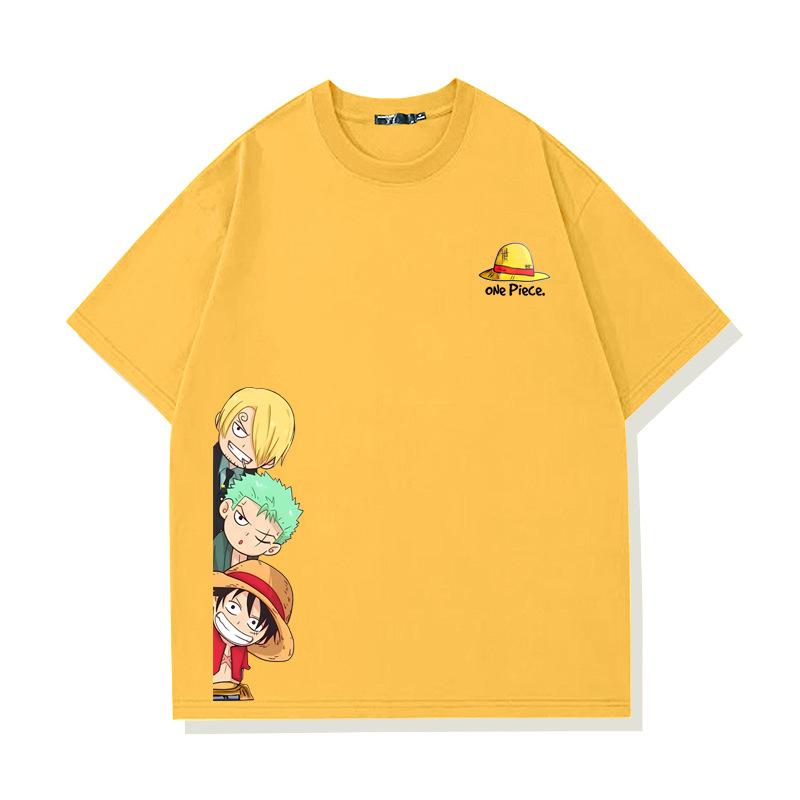 One Piece Аниме Футболка Мужская Соломенная Шляпа Пираты Обезьяна Д. Луффи Манга Графическая Мужская Футболка Harajuku Топы с Коротким Рукавом Мужская Одежда