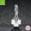 European-American Style DIY S925 Silver Lucky Clover Bracelet with Four-Leaf Clover Pendant (SCC259)