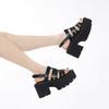Summer new cross-strap nightclub breathable non-slip casual thick-soled summer thick high-heeled super soft-soled sandals