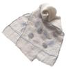 All Over the Linen Stole Embroidered Scarf Floral Ribbon Gauze Hemp Handmade Small UV Protection [.a World] 100% Women's Spring/Summer (Natural)