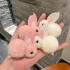 3D Plush Rabbit Hair Clip for Girls - Cute Hair Accessory