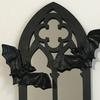 Gothic Cathedral Window Mirror Vintage Baroque Wooden Black Bat Mirror Home Office Living Room Bedroom Bathroom Decorative Wall Mirror