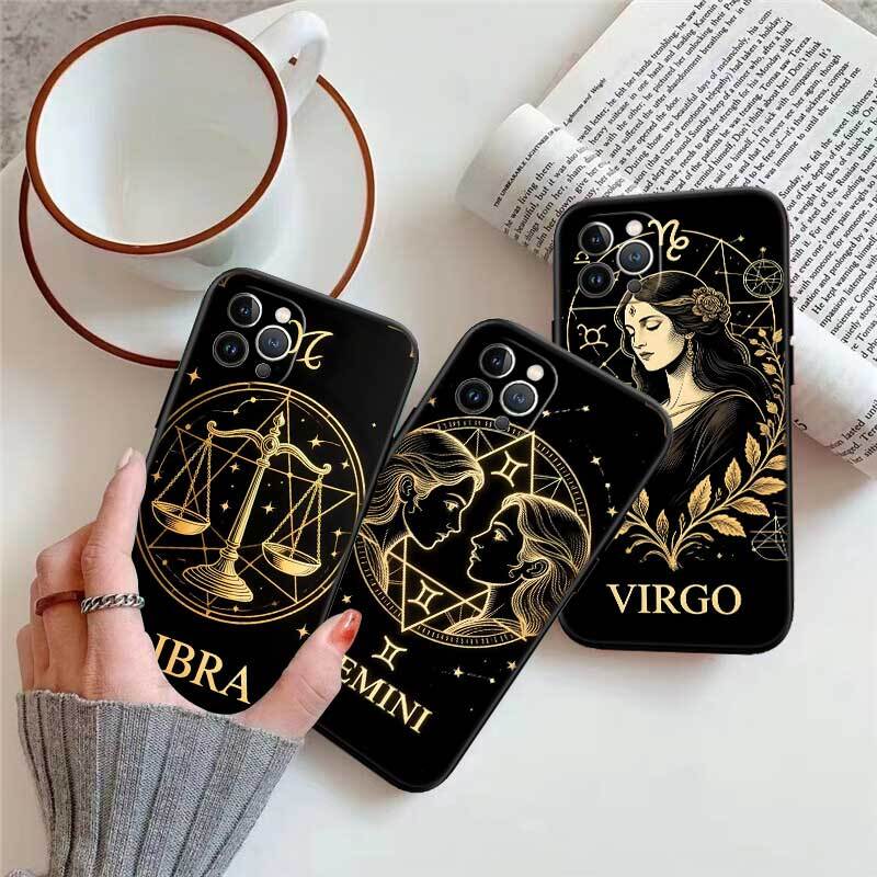 12 Constellation Card Case for Samsung M55 M35 M15 A02 A05S A05 A06 A15 A12 A13 A10 A16 A20 A22 A24 A25 A30 A31 A32 A33 A35 A42 A50