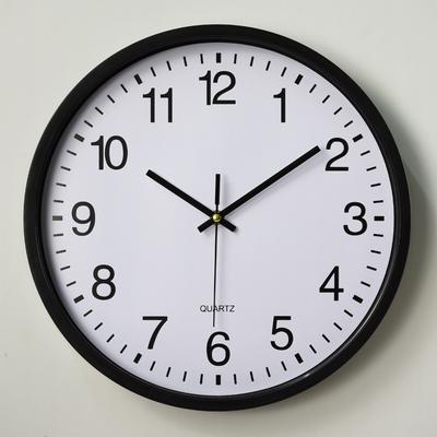 14-дюймовые 35 см Пластиковые настенные часы Кварцевые часы Настенные часы для спальни и гостиной Простые часы