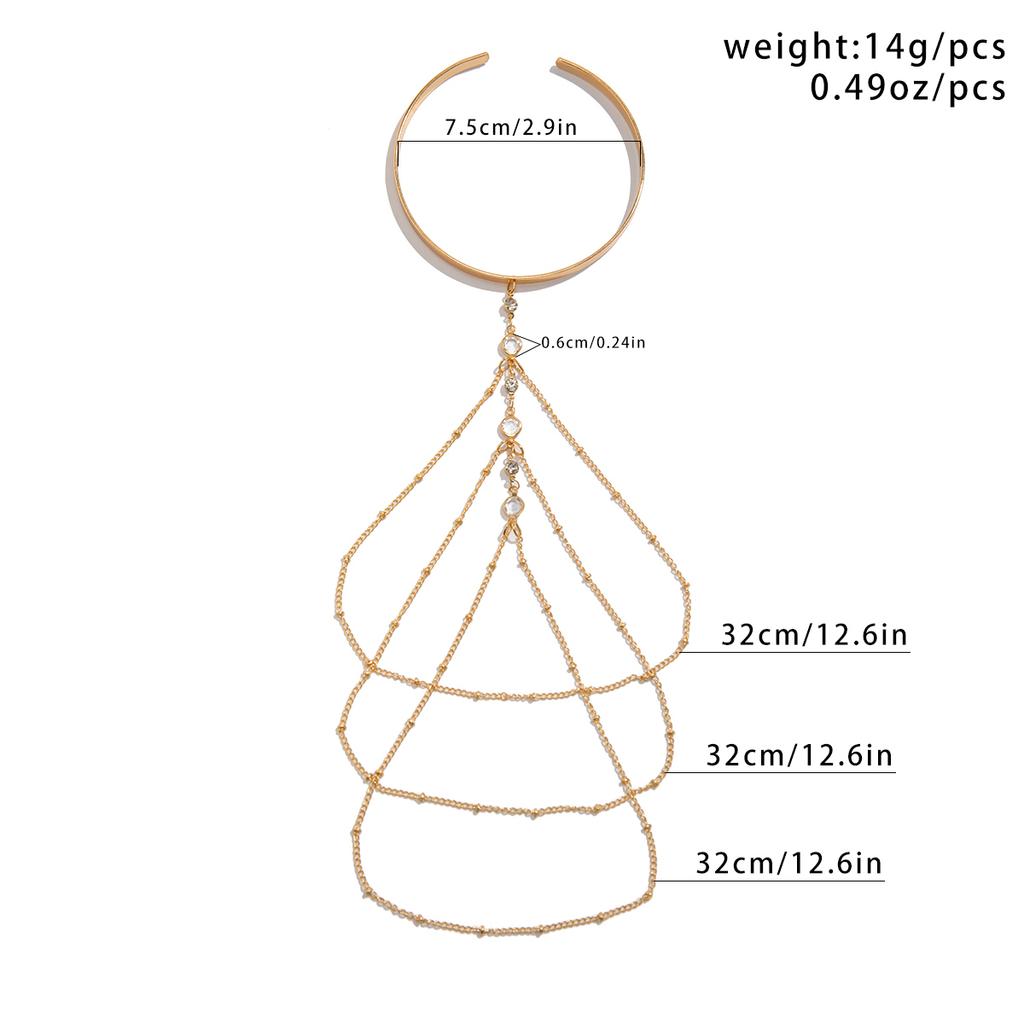 Ingemark 17 Styles Boho Crystal Pendant Cuff Open Bangles for Women Wed Bridal Goth Tassel Link Arm Bracelets Party Zircon Gift