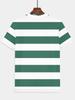 Men'S Striped Round Neck T-Shirt - Casual Fashion 3D Print Summer Top for Outdoor Activities, Running, Gym & Daily Wear, Comfortable Home Clothing,