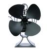 4Blade Stove Fan Fireplace Fan Swing Head Heat Powered Wood Burner Efficient Eco-friendly Home Heat Distribution Black New