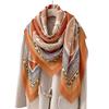 Travel Photography with Retro Niche Thin Shawl Spring Niche Design Sense 130 Dismantling Beard Printing Square Scarf