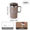 WORTHBUY Double Wall Insulated Mug 304 Stainless Steel Coffee Cup With Strainer&Spoon Student Portable Drinking Cup Drinkware