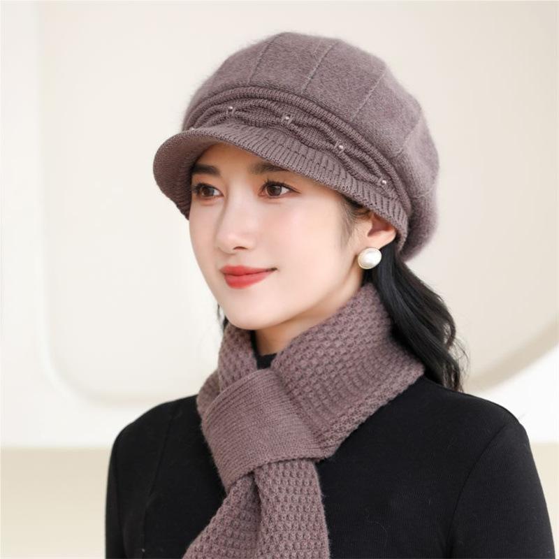 Winter Hat Women's Fashion ,Chic Knit Beret for Women Breathable & Stretchy, Perfect for Autumn & Winter
