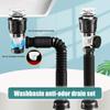 Universal Flip Stainless Steel Washbasin Washbasin Sink Wall Drainage Pipe Kitchen Bathroom Accessories Anti Odor Drainage Pipe