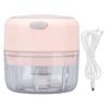 Mini Electric Garlic Chopper USB Rechargeable 100ml Stainless Steel Garlic Masher Pink