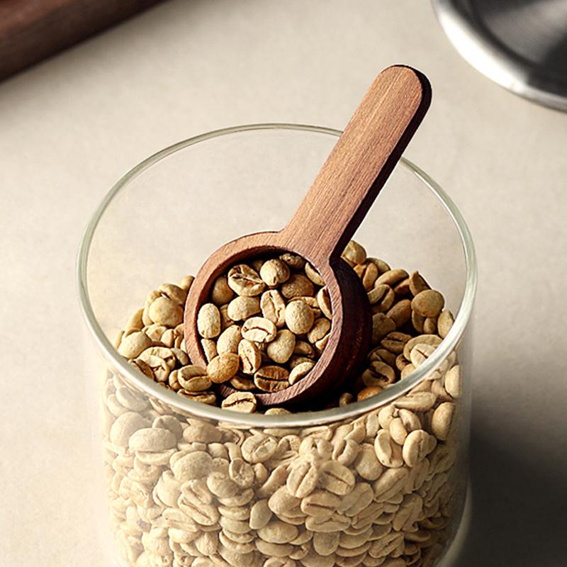 Black Walnut Coffee Scoop Wooden Coffee Measuring Spoon Scoop for Coffee Beans Sugar Spice Powder Spoon Kitchen Measuring Tools