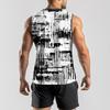 Мужская мода принтованный спортивный повседневный жилет без рукавов
