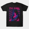 Мужская черная футболка с принтом Tv Girl Печать на трансферной бумаге без вырезания Хлопковая футболка