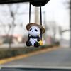 Car Rearview Mirror Pendant Realistic Decorate 3D Effect Clear Texture Auto Interior Panda Birthday Present