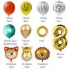 Jungle Safari Birthday Party Animal 30inch Number Foil Balloon Set Jungle Theme Kids 1 2 3 4 5 6 Year Old Birthday Party Decor