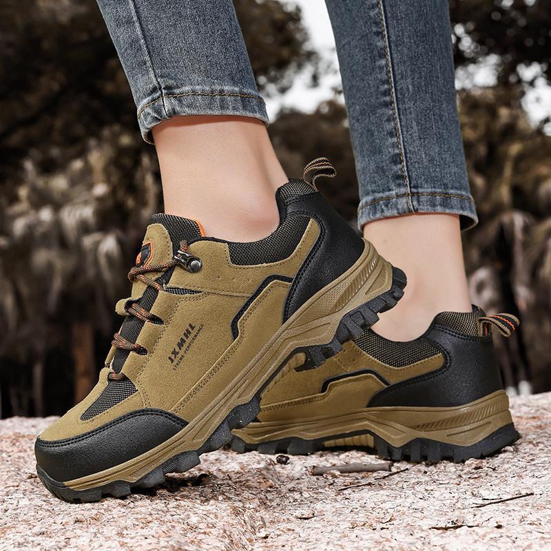 2026 new fashion casual winter outdoor men's shoes non-slip and wear-resistant mountaineering shoes off-road running shoes