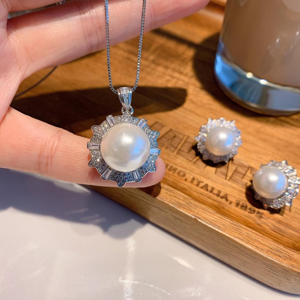 Australian Fritillary Pearl, Set, Pendant, Ring, Earrings, Women's