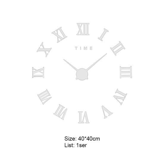 Римские цифры акриловая зеркальная поверхность DIY наклейка настенные часы Декор для гостиной