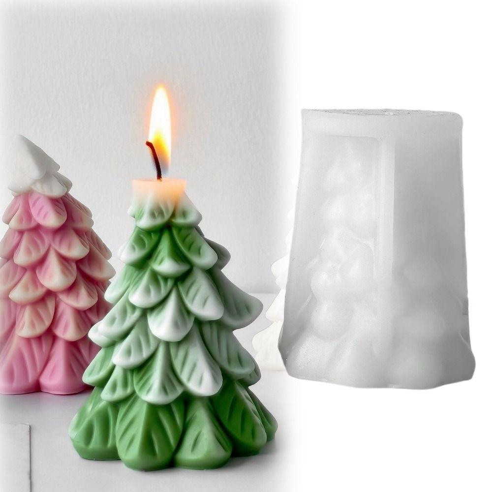 Christmas Tree Shape Plaster Resin Mold Silicone Crafts Making Molds Candle Mold Desktop Ornament