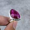 Red Jade Gemstone Handmade 925 Sterling Silver Jewelry Ring Size 8 M-260
