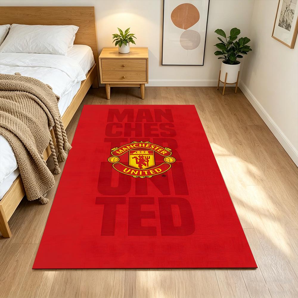 Red Devils United Pride 2D Printed Floor Mat Soft Plush Non-slip Bottom Corridor & Entryway Fashionable Home Decor Valentine's Day Gift