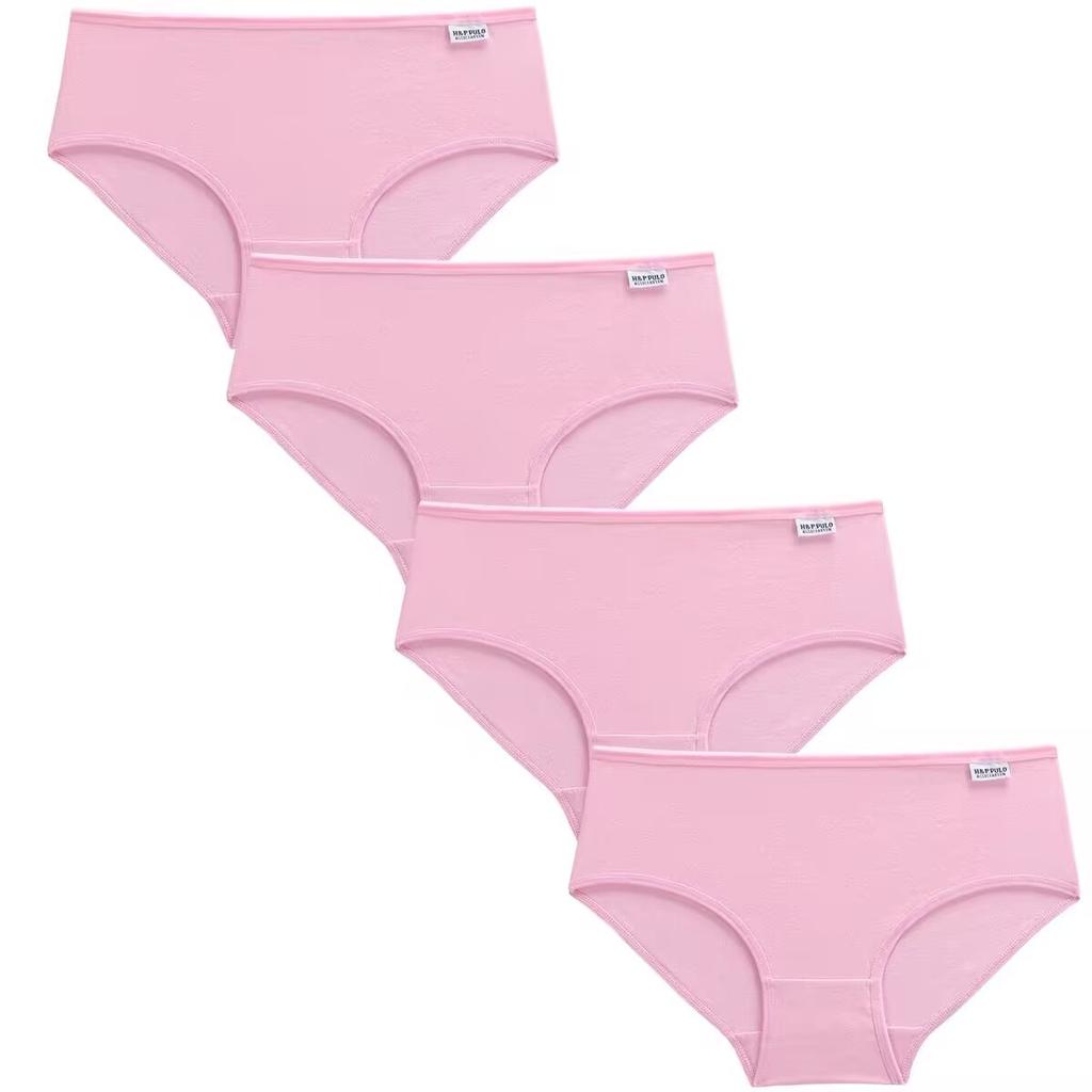 4 шт./лот детские трусики для девочек конфетного цвета хлопковые женские трусики 12-18 лет
