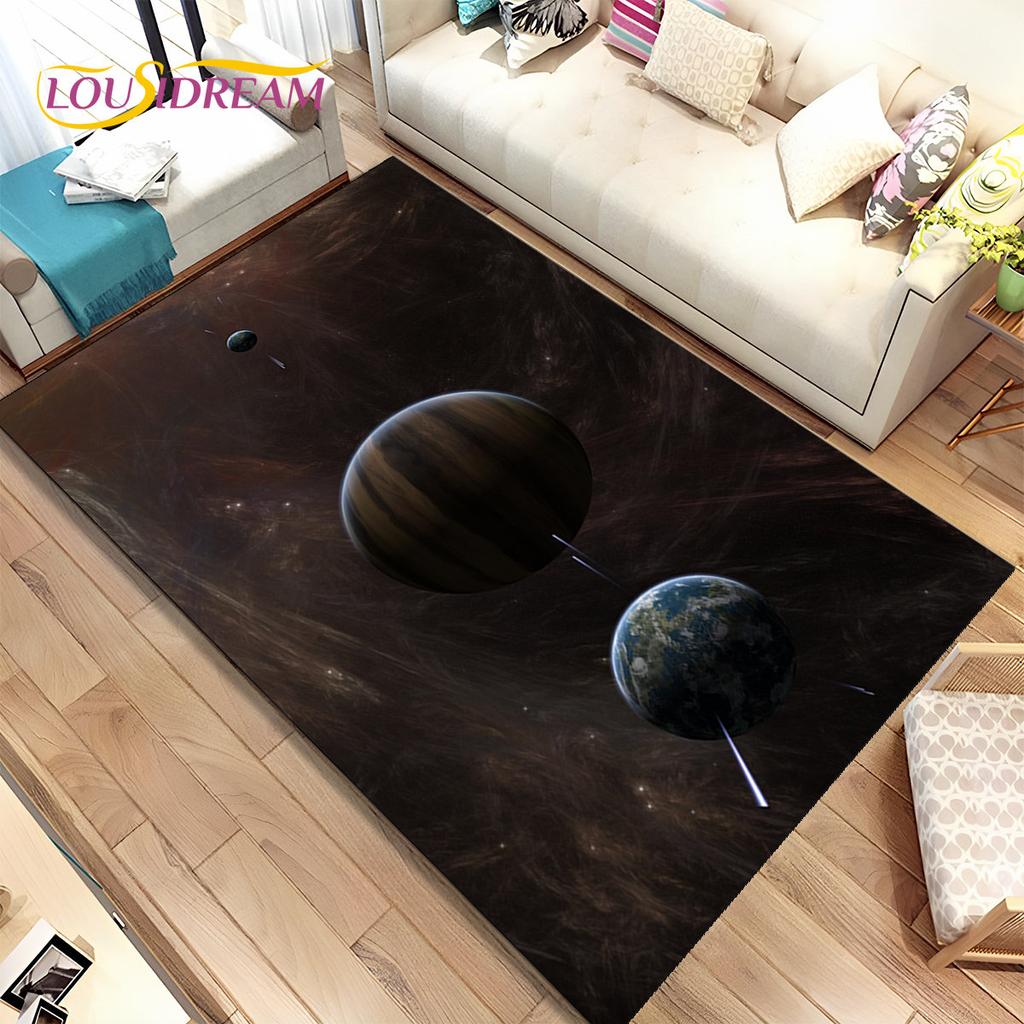 3D Космос Фиксированные Звезды Галактика Земля Коврик, Коврик для Дома Гостиная Спальня Диван Коврик Декор, Детский Нескользящий Коврик HD